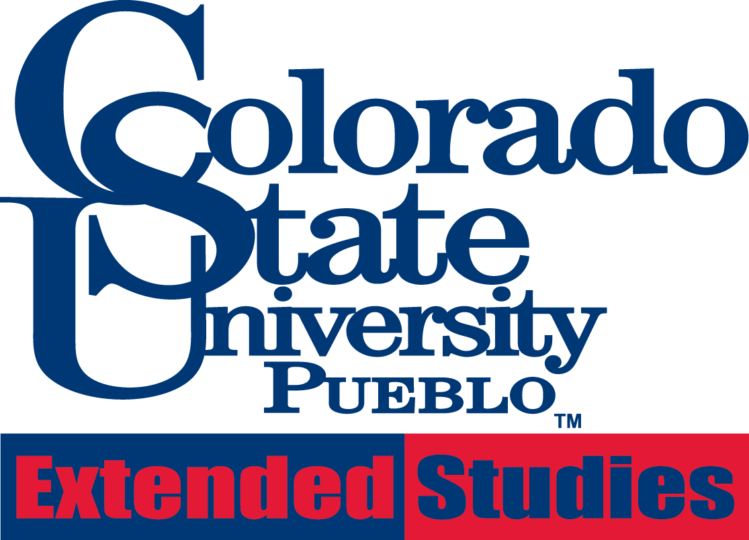 Extended Studies logo Blue red lettering